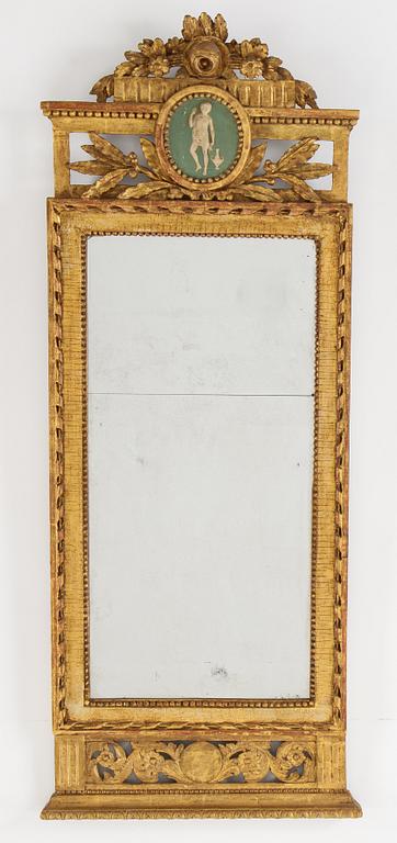 A Gustavian mirror, end of the 18th Century.