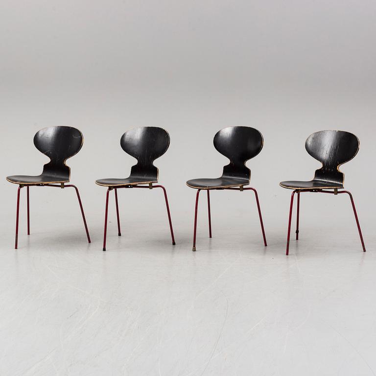 ARNE JACOBSEN, stolar, 4 st, "Myran".