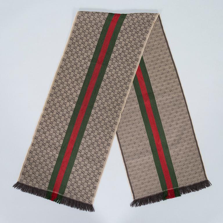 Gucci, A wool and silk scarf.