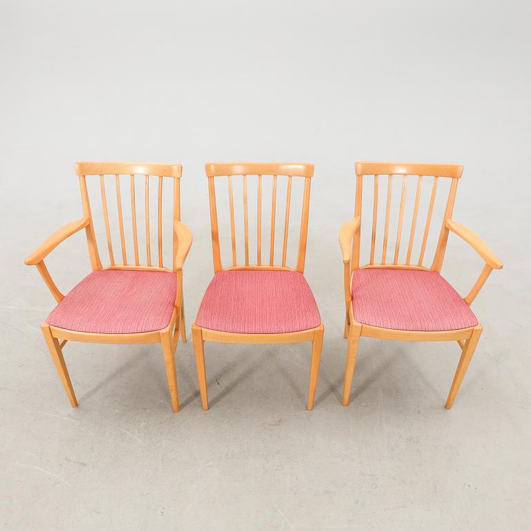 Carl Malmsten, stolar 6 st samt karmstolar 2 st "Herrgården" Åfors möbelfabrik senate delen av 1900-talet.