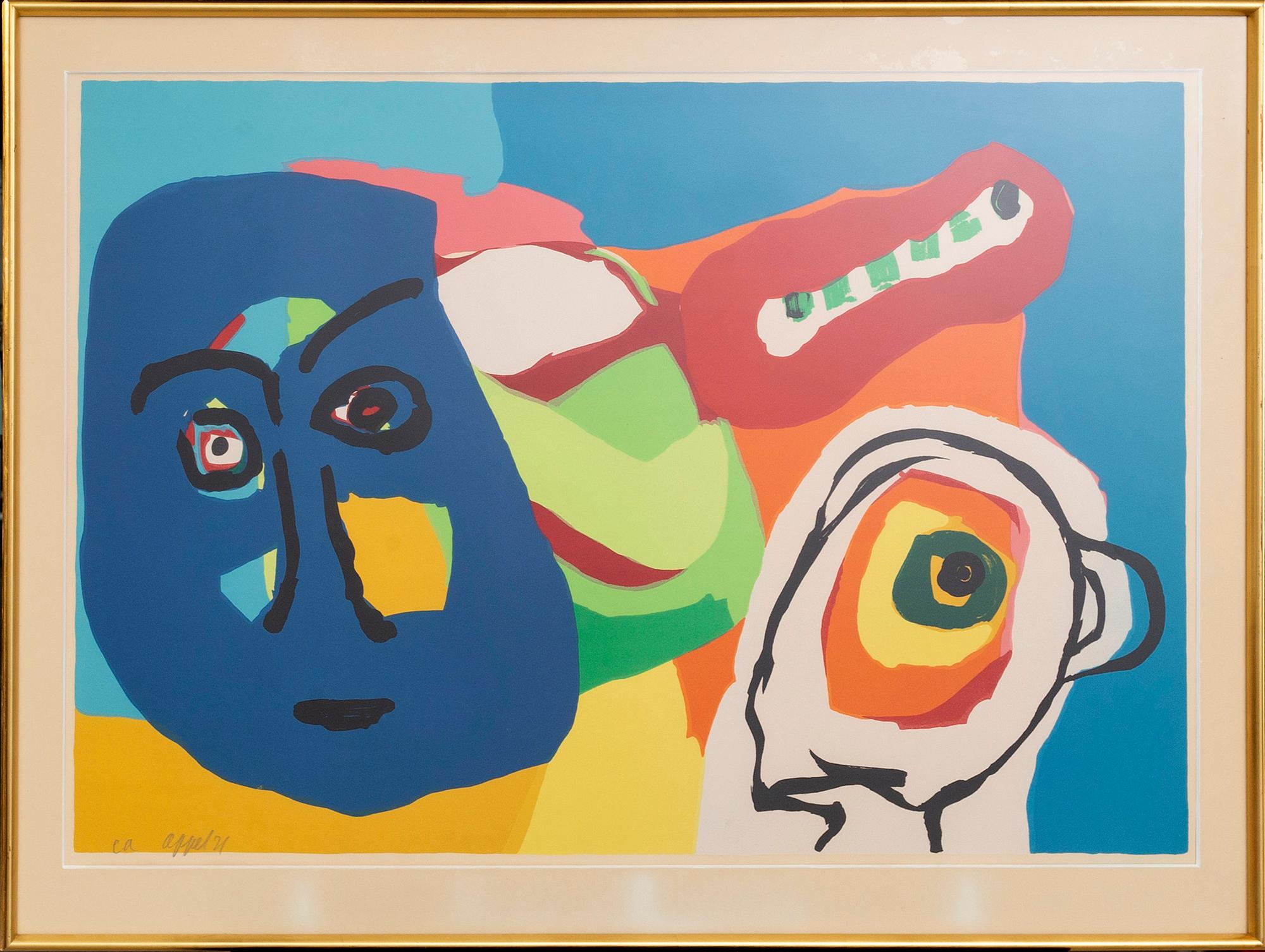Karel Appel, färglitografi signerad och numrerad EA.
