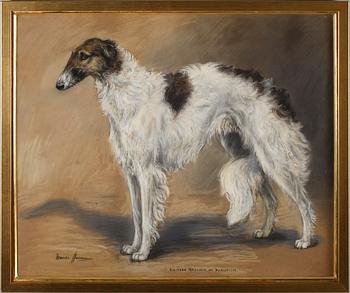 OIDENTIFIERAD KONSTNÄR, pastell, otydligt signerad möjligen Marion Harris, England, 1800-/1900-tal.