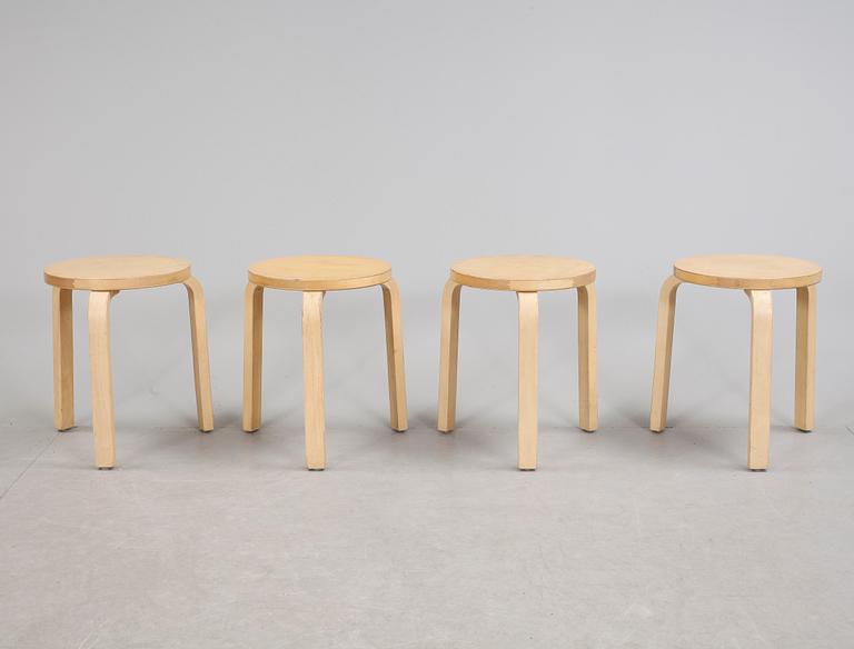 PALLAR, 4 st, modell "60", Alvar Aalto, formgiven 1933.