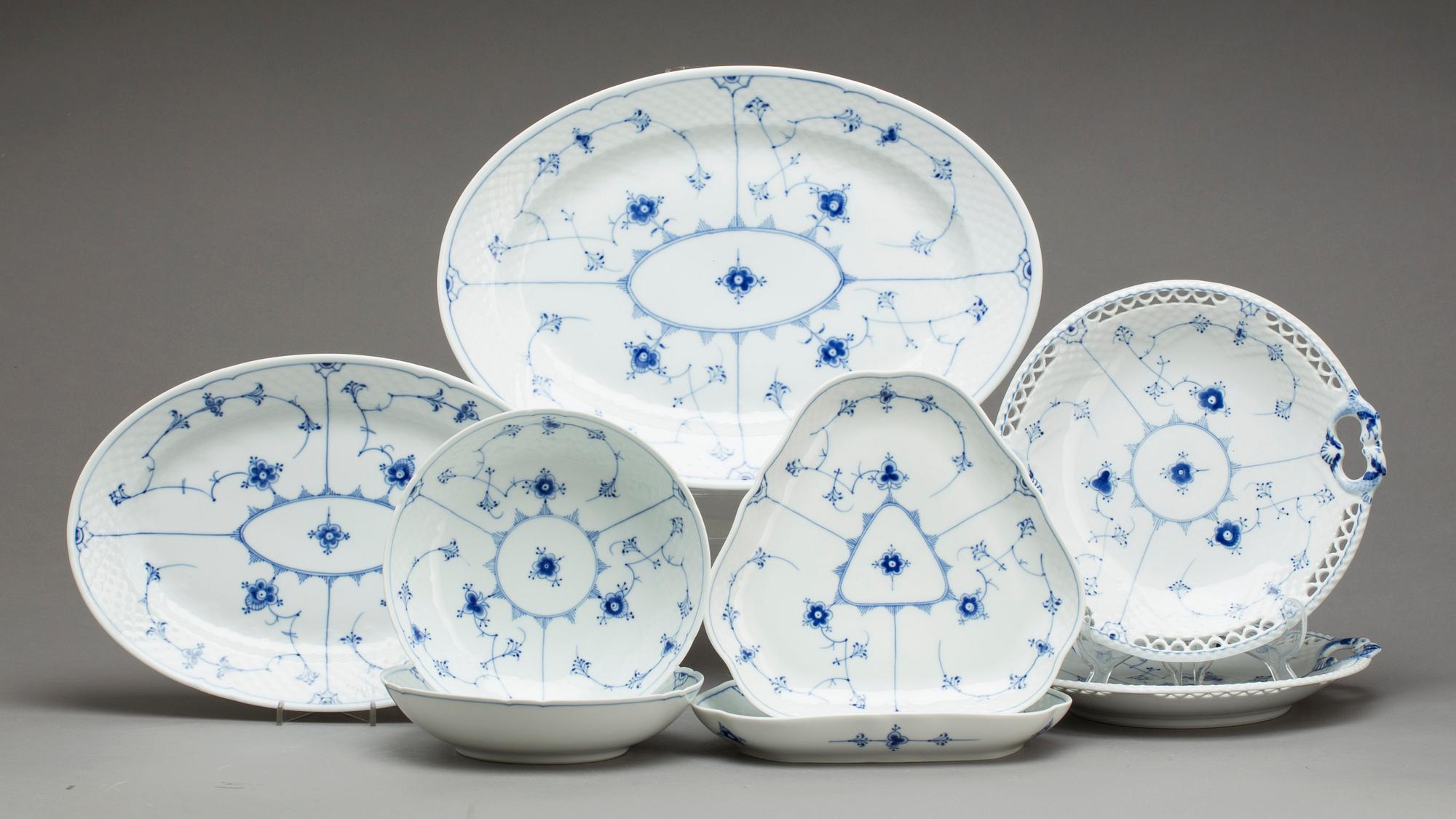 SERVIS, 75 dlr, "Blå malet", Bing o Gröndahl, porslin, 1900-talets andra hälft.