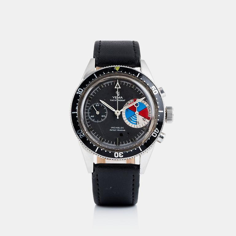 YEMA, Yachtingraf, chronograph, "Patent Pending Dial".