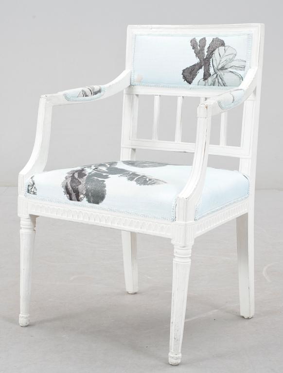 KARMSTOL, gustaviansk, 1700-talets slut.