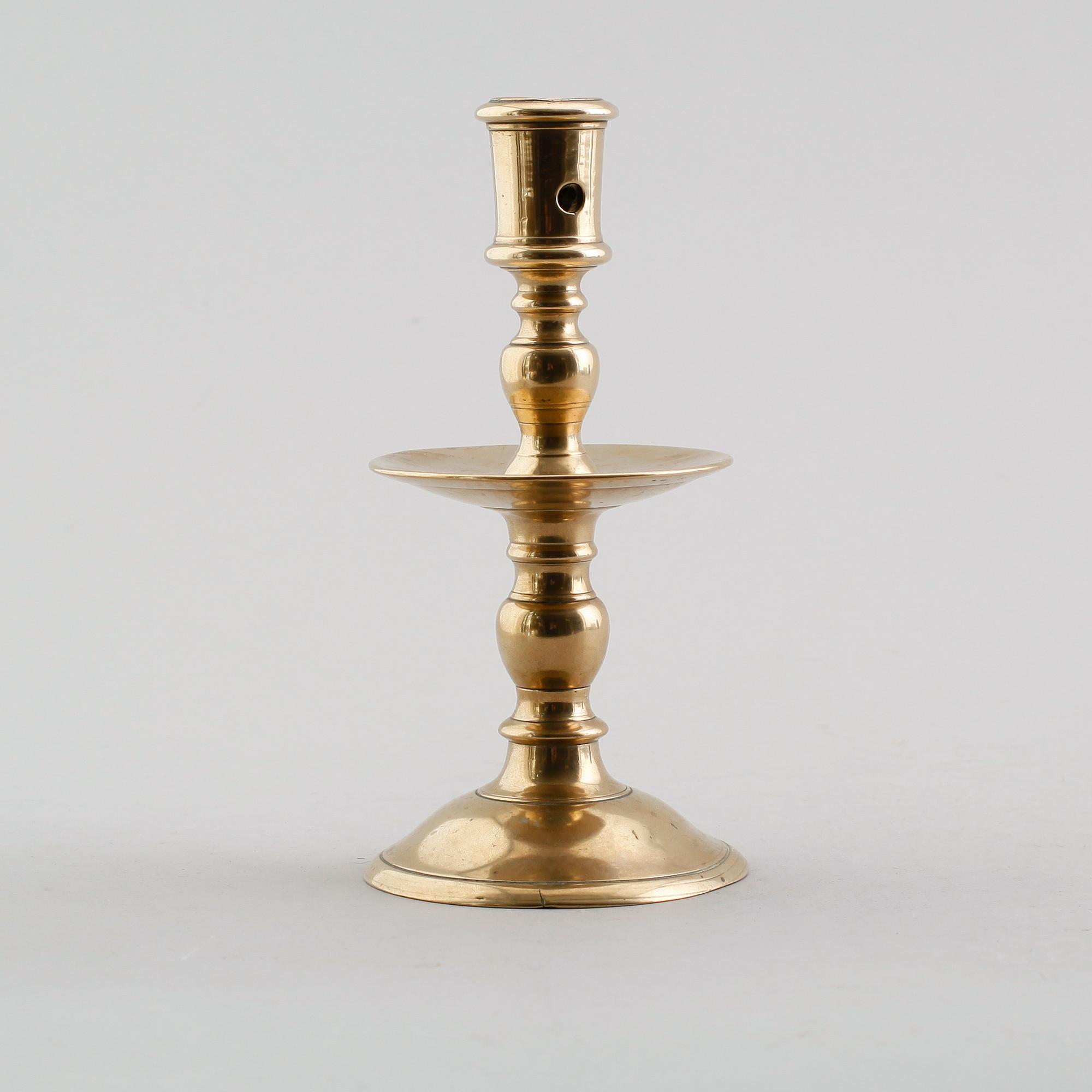LJUSSTAKE, mässing, 1500-tal.