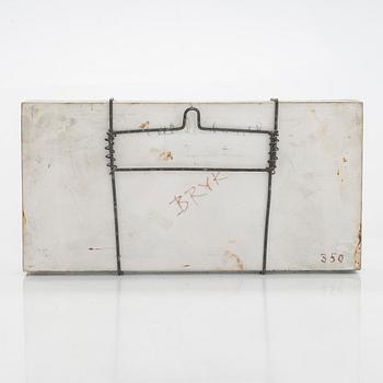 Rut Bryk, a stoneware relief signed BRYK.