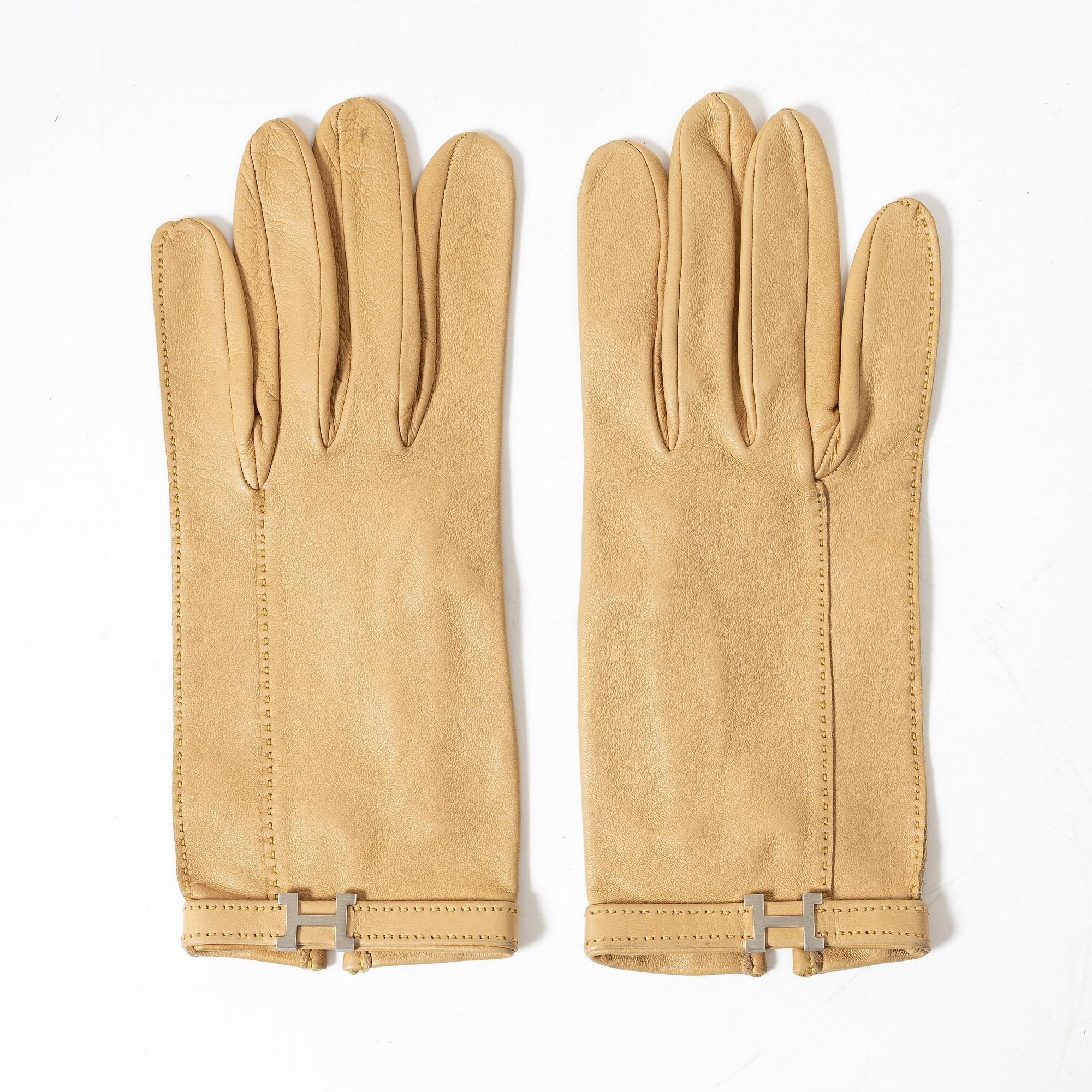 Hermès, handskar, storlek 7 1/2.