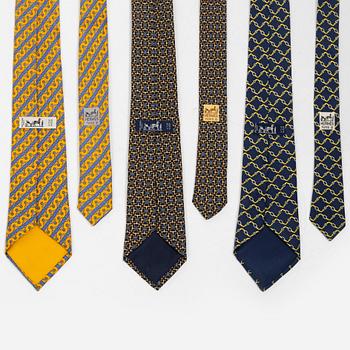 Hermès, slipsar, 3 st.