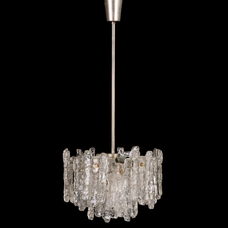 A 1960s "Ice block chandelier" by J.T Design, Kalmar, Austria.