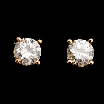 ÖRHÄNGEN, 1 par, 18 k guld, med briljanter tot 0.40 ct TW/W.
