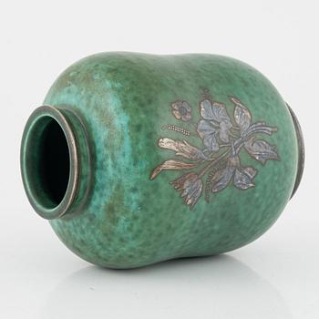 Wilhelm Kåge, an 'Argenta' stoneware vase, Gustavsberg, dated 1979.