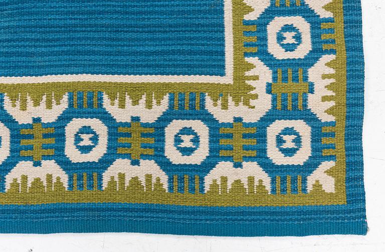 Berit Woelfer, Rug, flat weave, signed BW, approx. 199 x 139 cm.