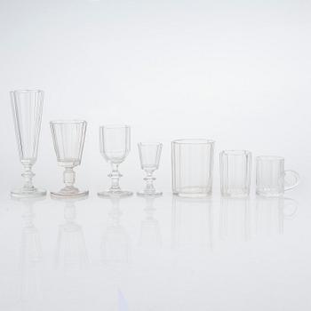 A set of 65 glasses, 20th Century.