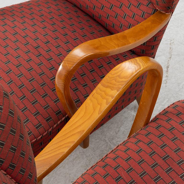 A pair of armchairs, first half of the 20th century, Swedish Modern.