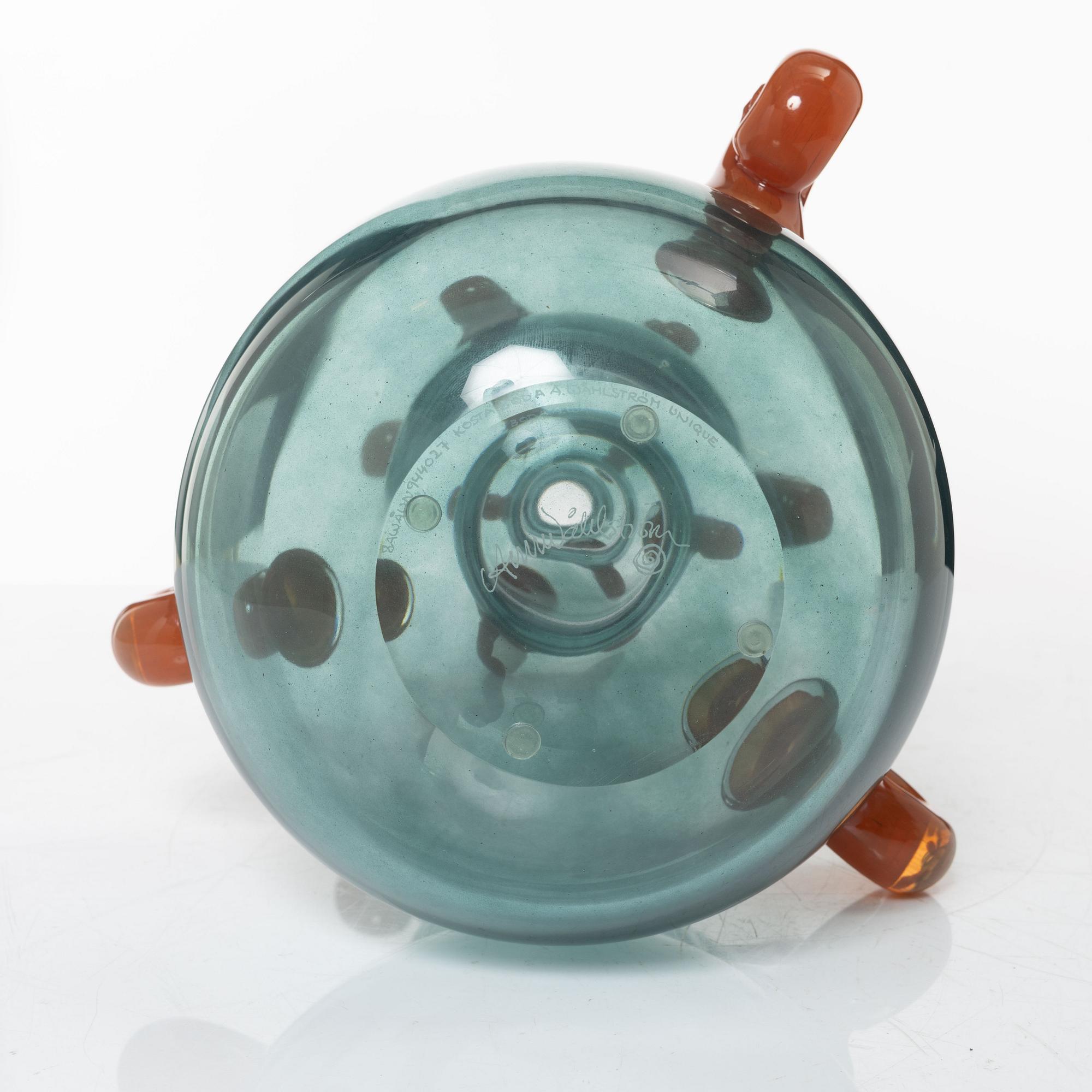 Ann Wåhlström, a unique glass vase, Kosta Boda.