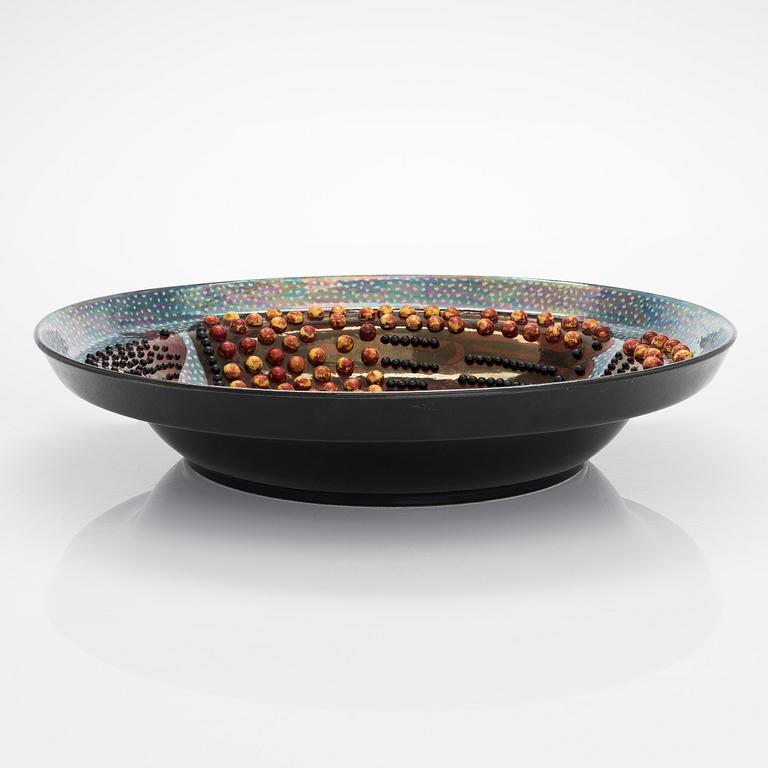 Birger Kaipiainen, koristemalja, kivitavaraa, signeerattu Kaipiainen Arabia.