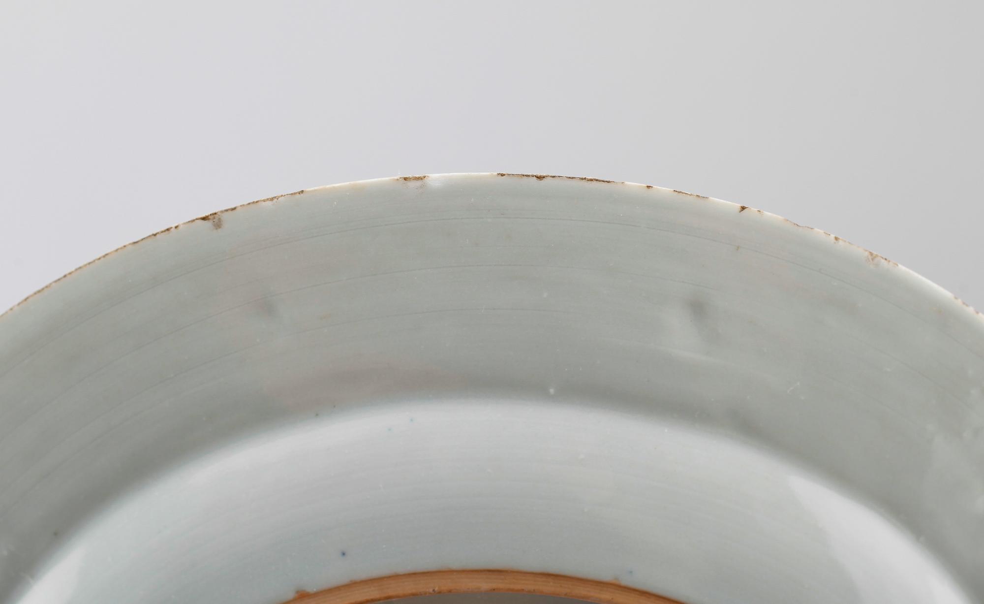 TALLRIKAR, 7 st, olika, porslin, Kina, 1700-tal.