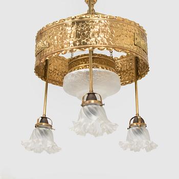 An early 20th century pendant light.