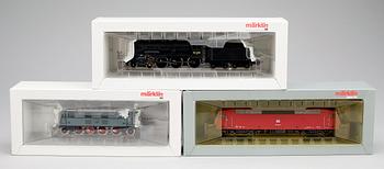 PARTI LOK, 3 st, Märklin 34989, 3187 och 3654. 1900/2000-tal.