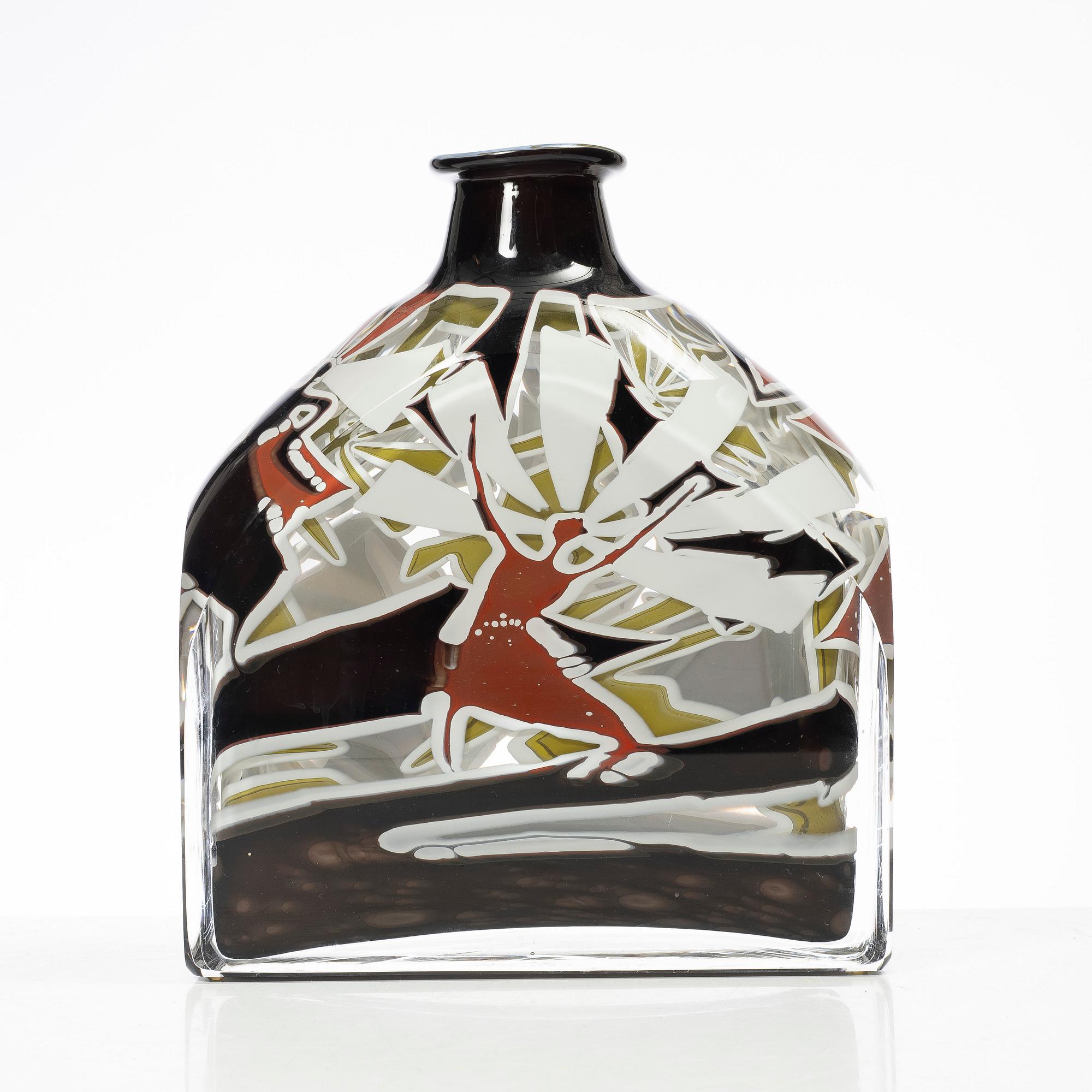 Helén Krantz, vaser, ett par, glas.