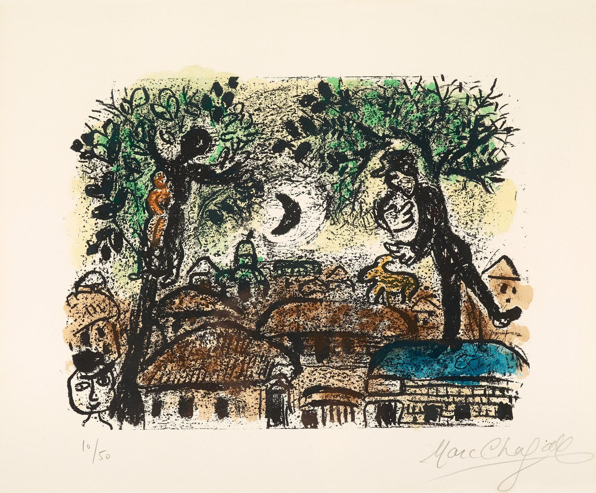 Marc Chagall, "La Lune Noir".
