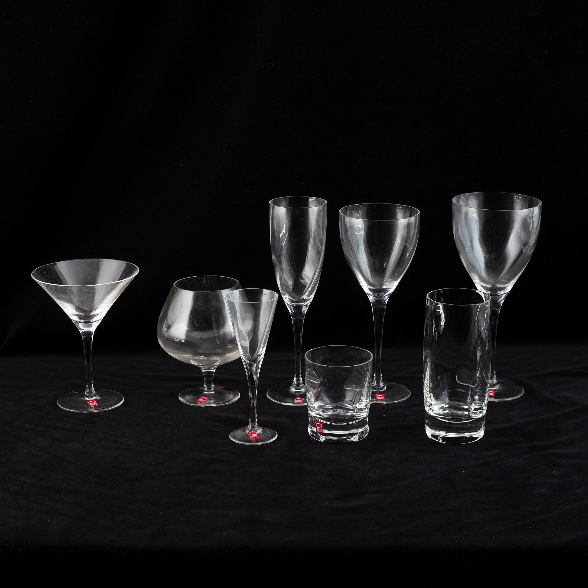 Glasservis, 94 delar. Märkt Christineholm, Bohemian Chrystal.