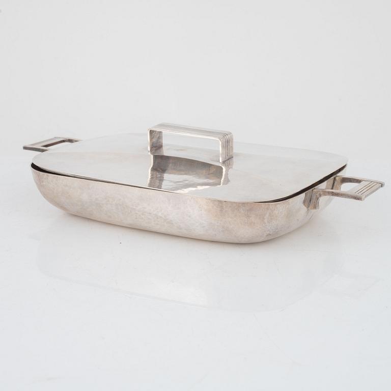 Jan Lundgren, karott med lock, silver, Stockholm, 1979.