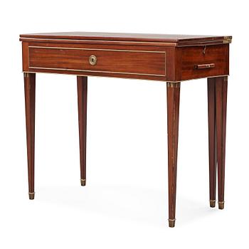 1358. A late Gustavian games table by C. G. Foltiern, master 1804.
