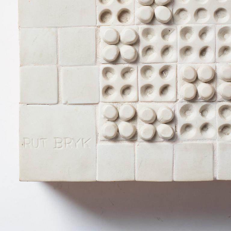 Rut Bryk, a stoneware wall relief, Arabia, Finland 1970's.