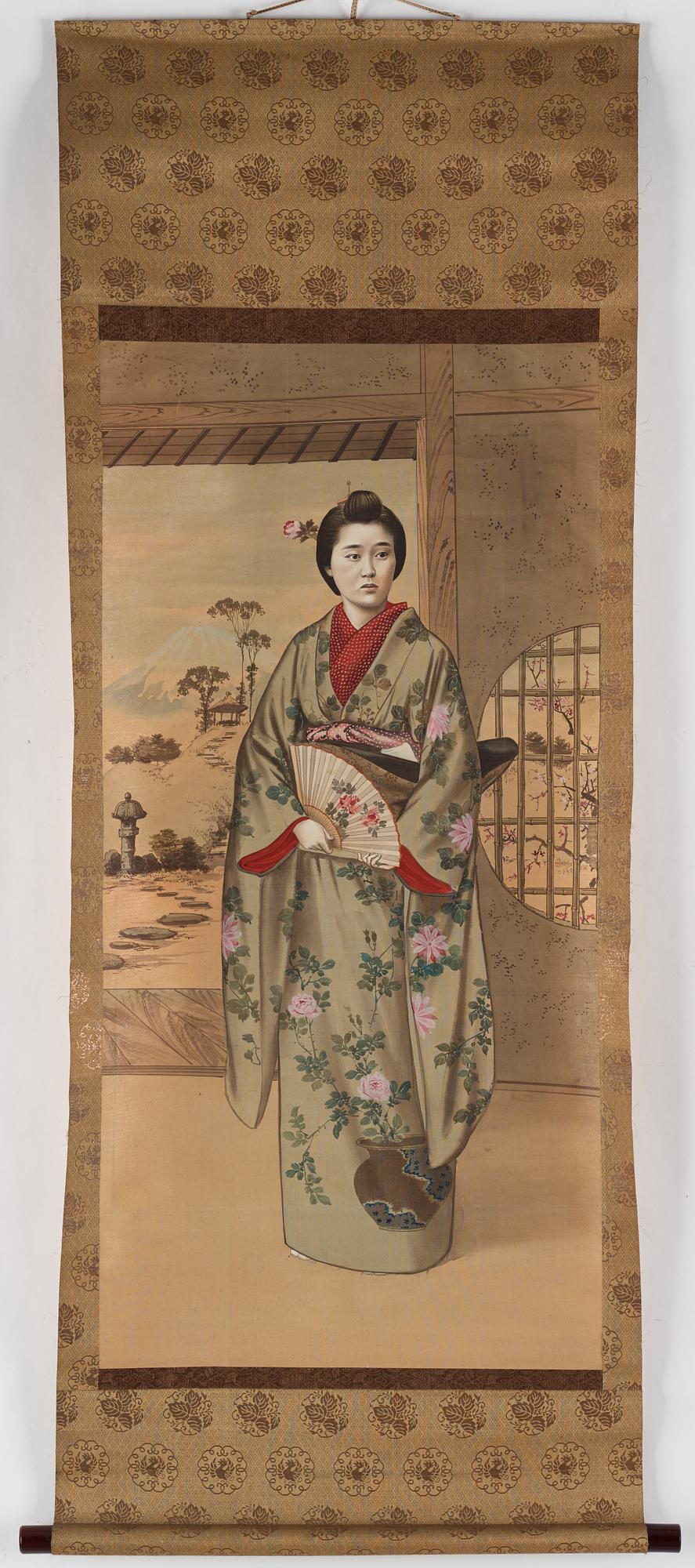 Two japanese hanging scrolls, 20th century.