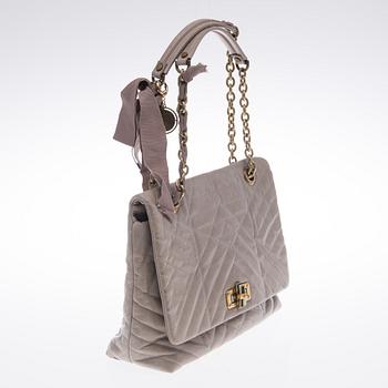 A LANVIN HAPPY MEDIUM QUILTED LEATHER SHOULDER BAG.