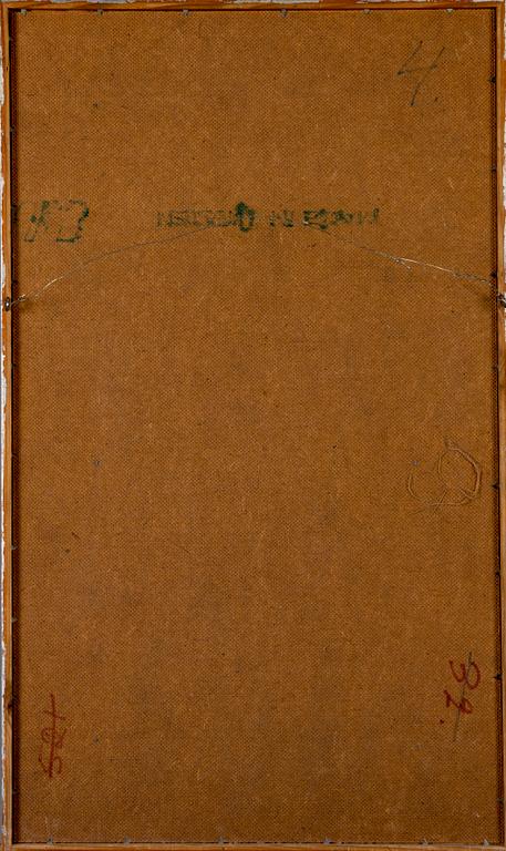 LAURI NILA, blandteknik på pannå, signerad.