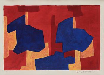 887. Serge Poliakoff, "Composition jaune, bleue et rouge".