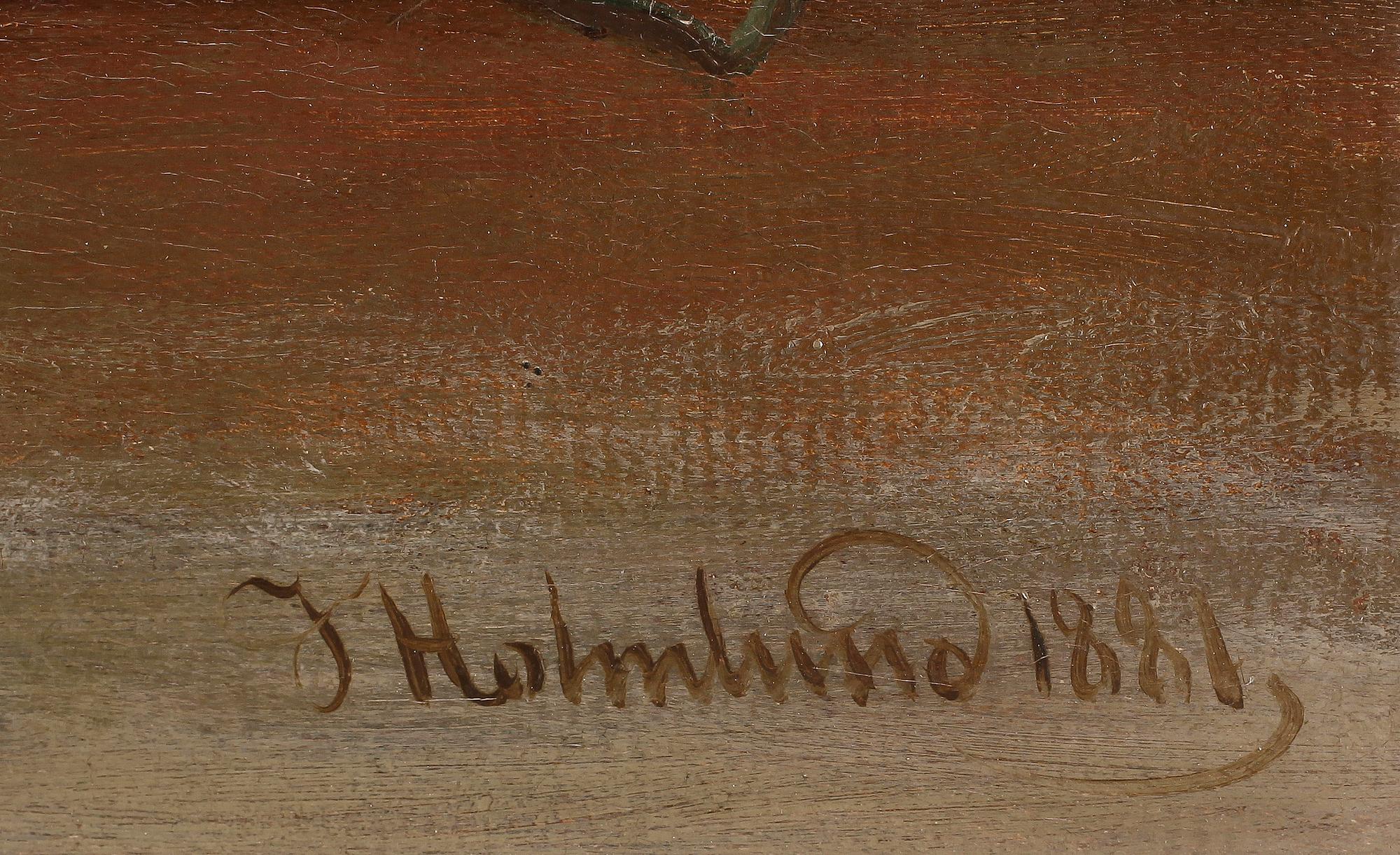 JOSEFINA HOLMLUND, olja på duk, signerad och daterad 1881.
