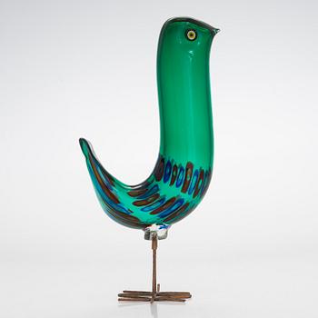 Alessandro Pianon, glasskulptur, "Pulcino", Vistosi, Murano, Italien, 1960-tal.