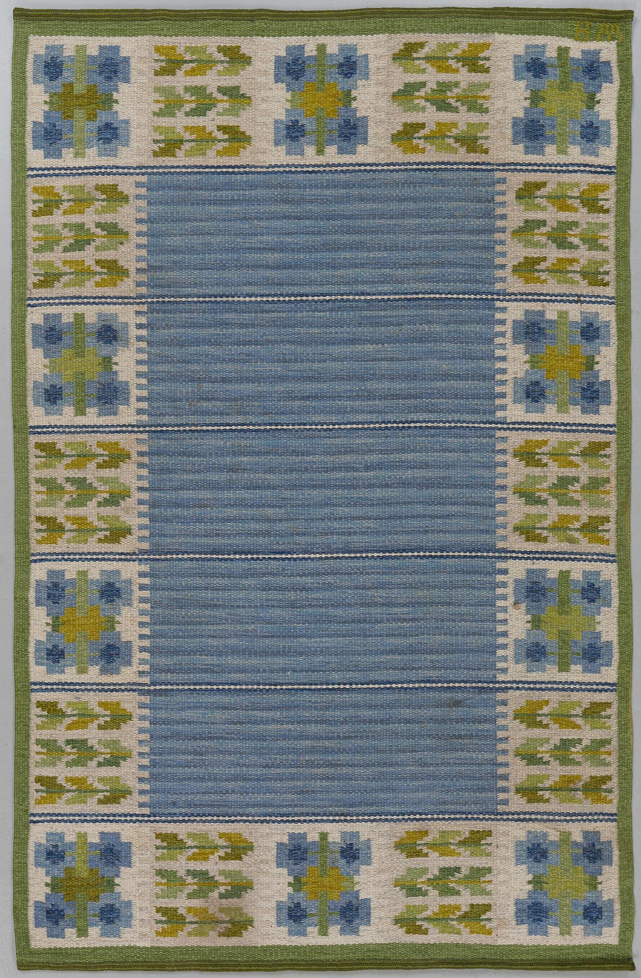 MATTA, rölakan, Berit Woelfer, omkring 1900-talets mitt, signerad BW, 208x135 cm.