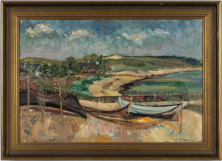 Albert Krüger, Båtar på strand, Vitemölla.