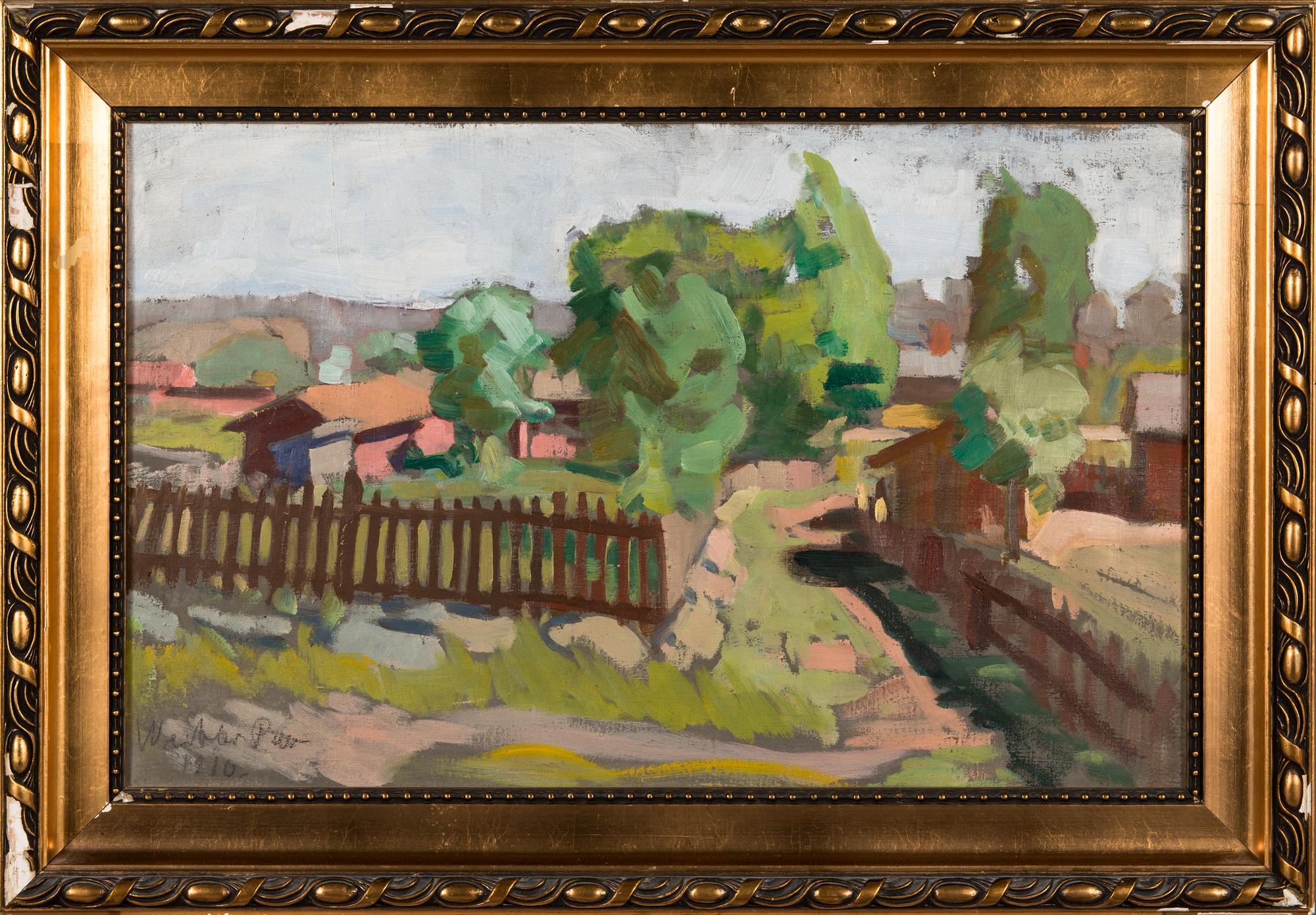 Weikko Puro, oil on canvas, signed and dated 1910.