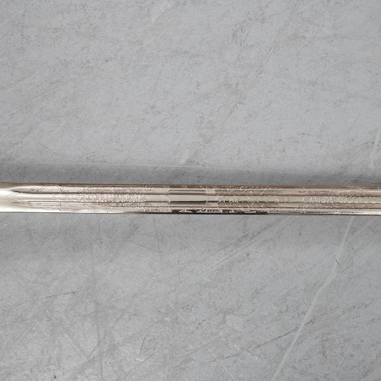 A Regulation Basket hilted broadsword for Highland officers, with scabbard, late 20th Century.