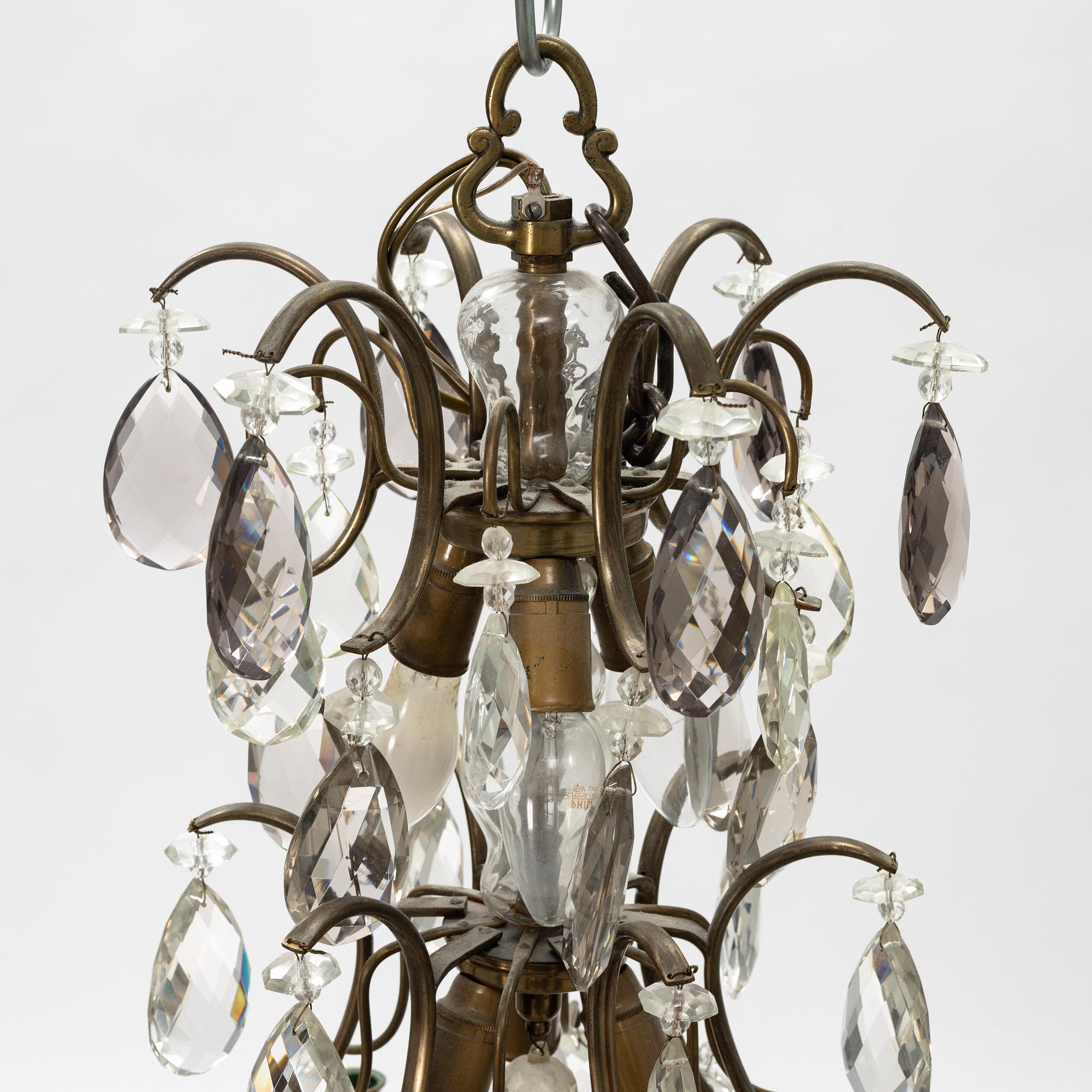 A Rococo style chandelier, first half of the 20th century.