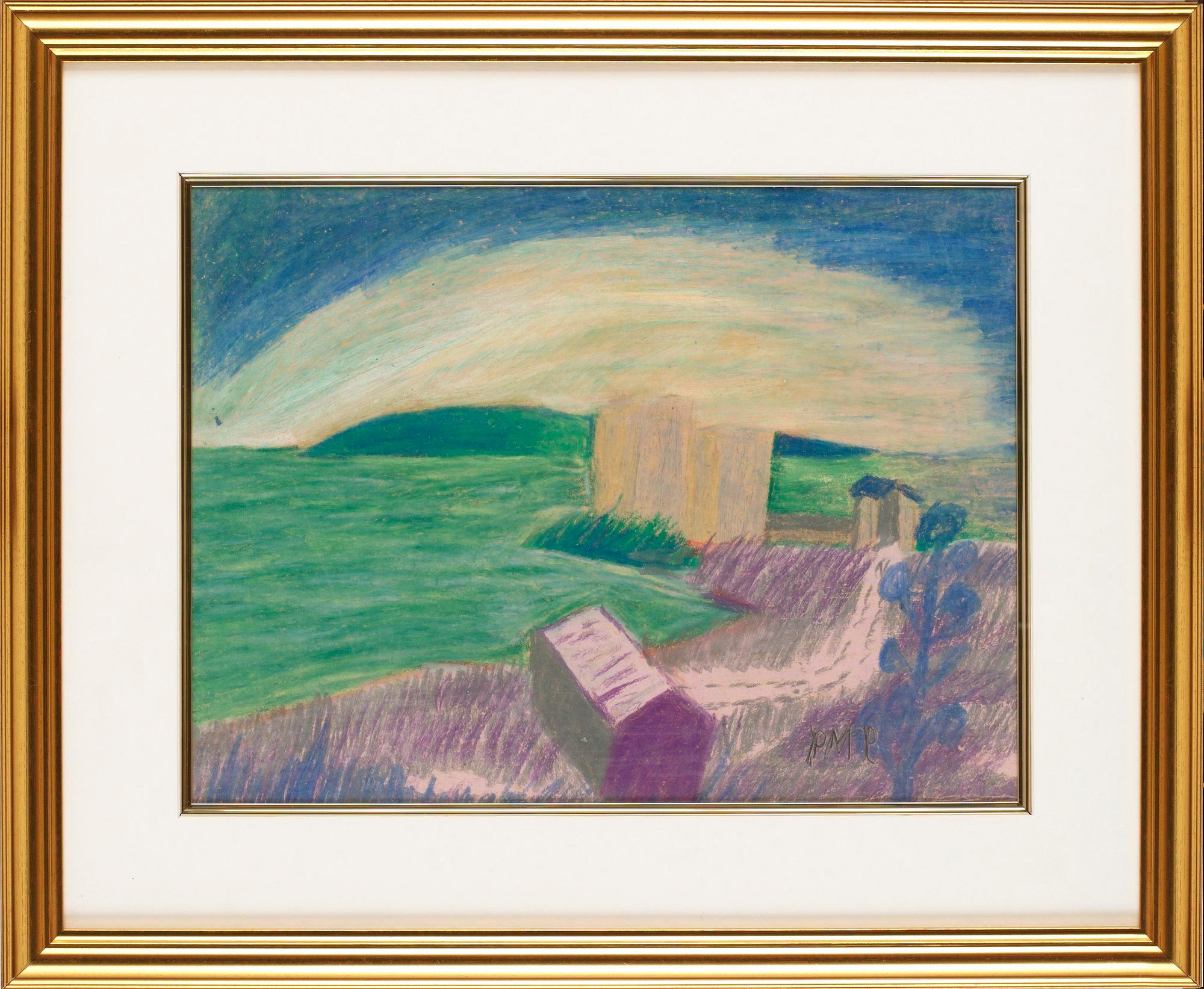 Primus Mortimer Pettersson, Fantasilandskap i lila och grönt.