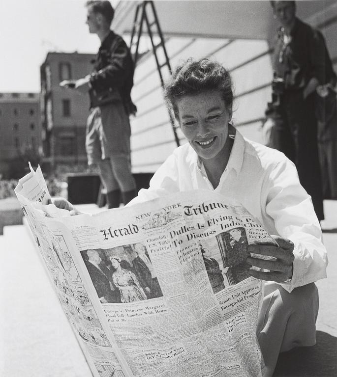 Per-Olow Anderson, "Katharine Hepburn photographed 1954 in Venice".