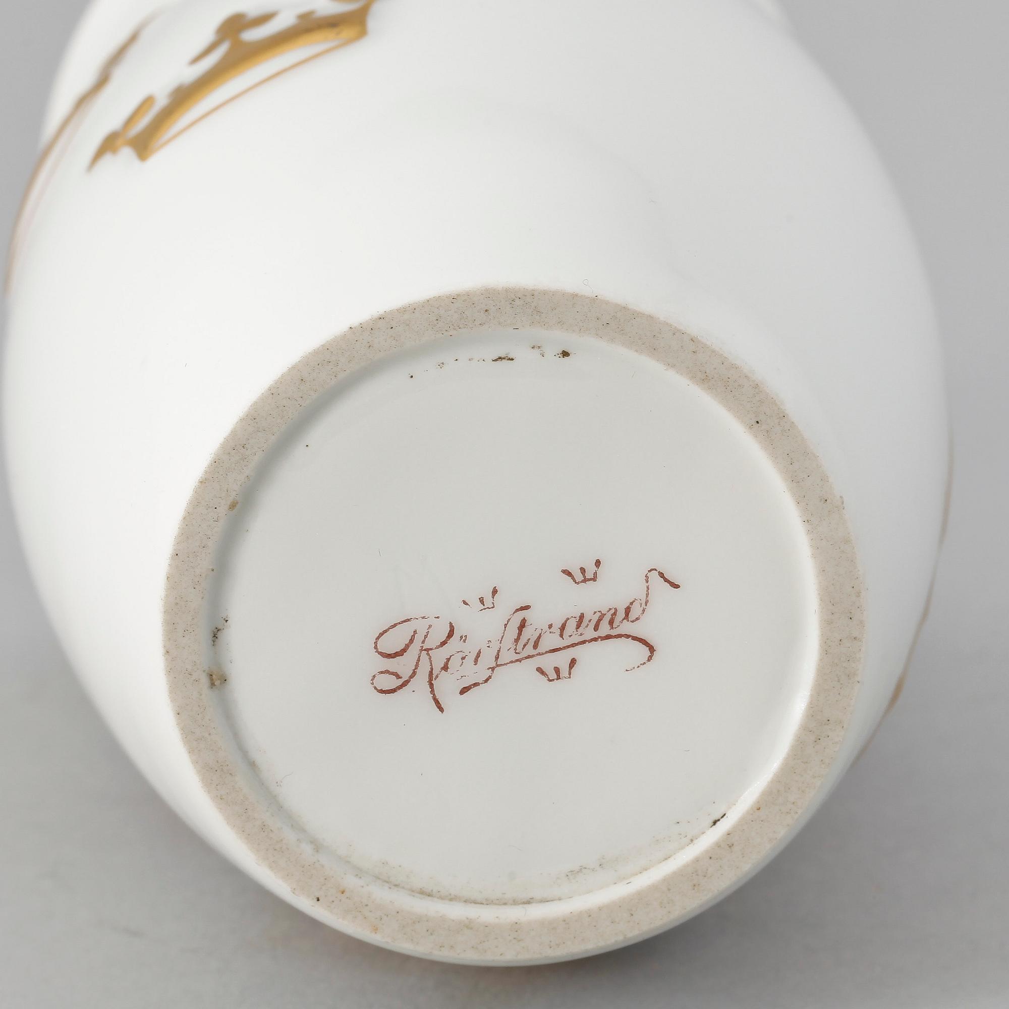 MINNESBÄGARE, porslin, Rörstrand 1897.