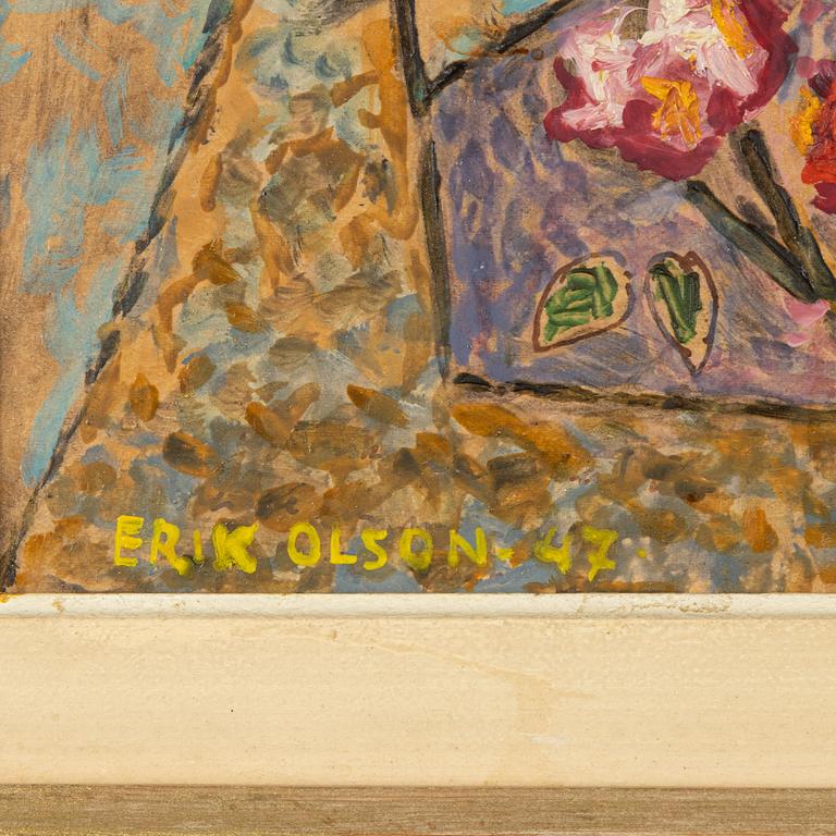 Erik Olson, olja på papp-pannå, signerad och daterad -47.