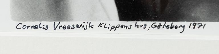 Erik Lindahl, "Cornelis Vreeswijk, Klippans hus, Göteborg", 1971.