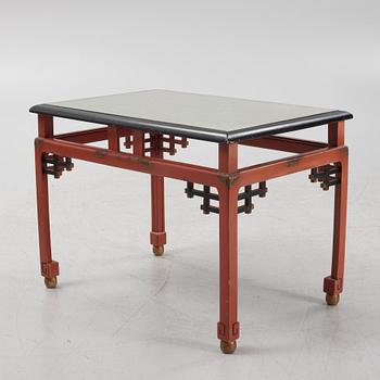 A Swedish Grace sofa, armchair and coffee table, Herbert Anderssons Möbelverkstäder, 1920's.
