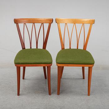 Carl Malmsten, a set of five chairs.