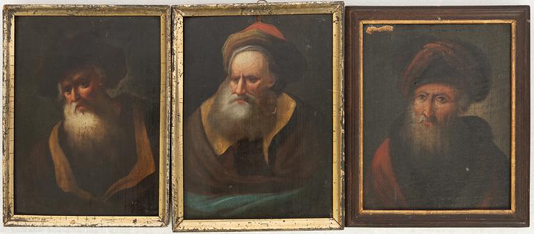 Christian Wilhelm Ernst Dietrich, his circle, Three Male Portraits.